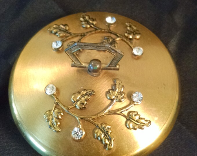 Vintage Gold Tone Pill Box Vintage Pill Box Pill Box Gold Etsy