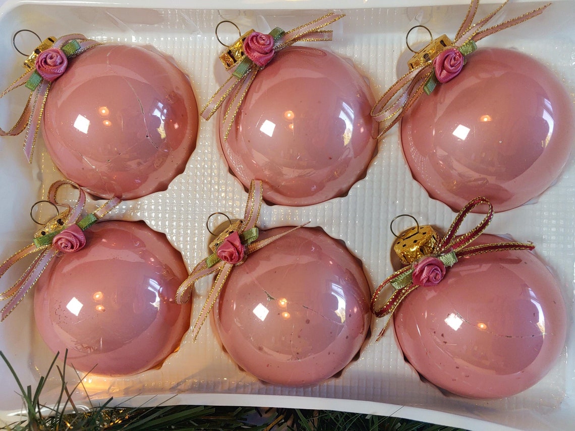 Krebs Victorian Pink Christmas Ornaments Ornaments Vintage Etsy