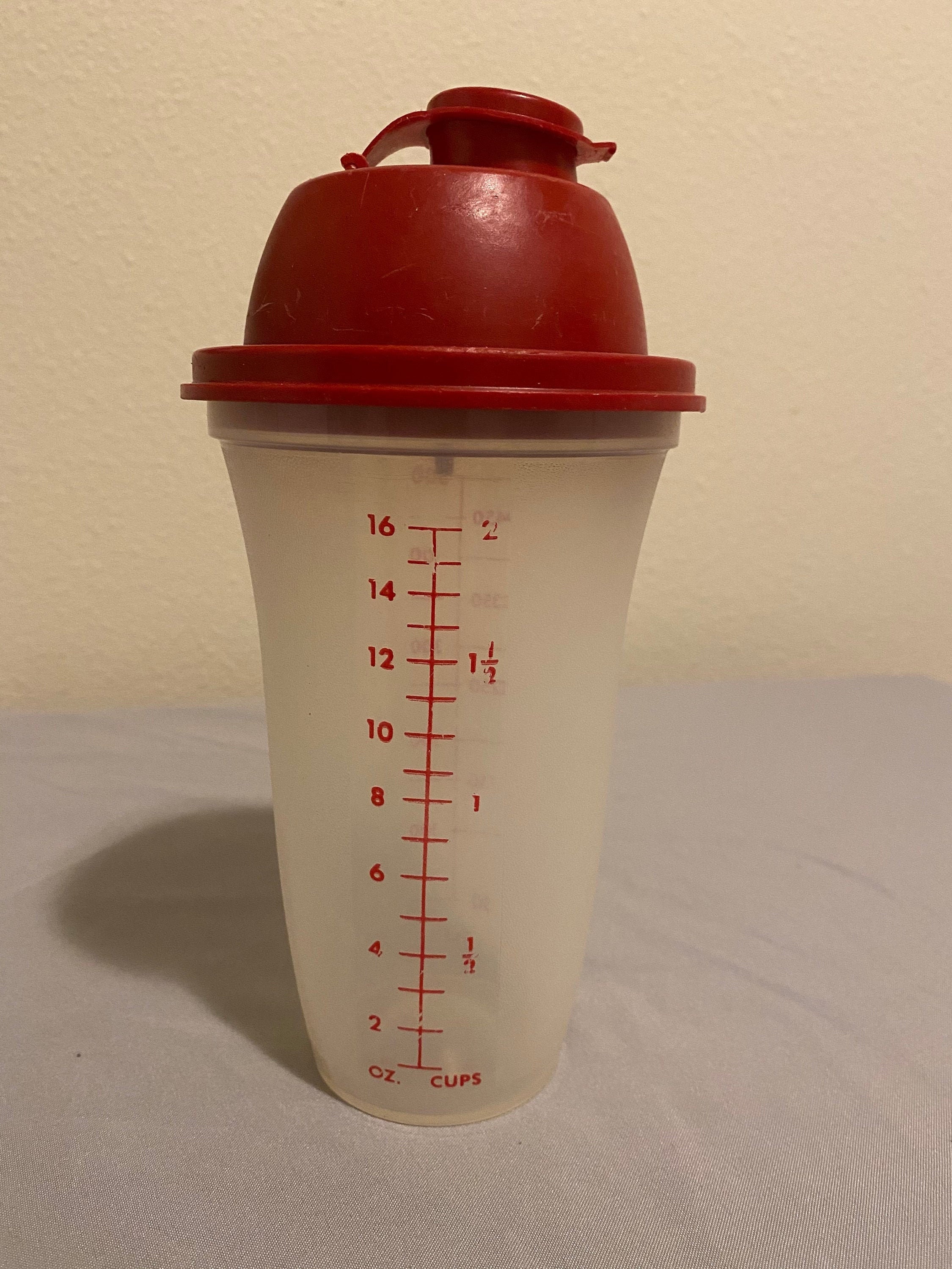 Vintage Tupperware 16oz Dark Red Shaker Blender Bottle with Etsy