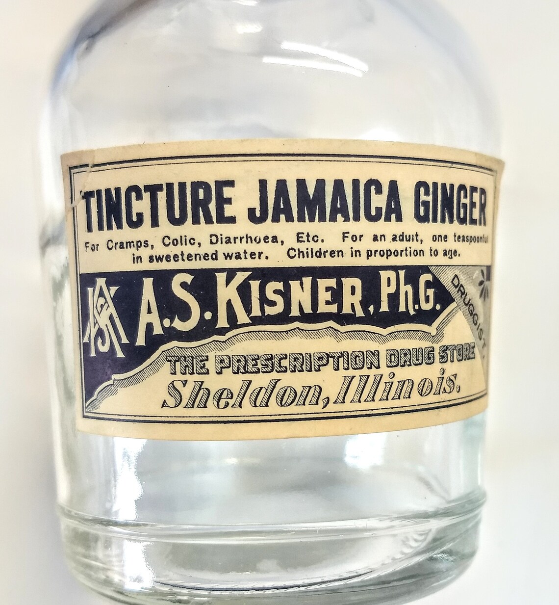 Vintage Antique Style Tincture Bottle Medicine Label Authentic Etsy