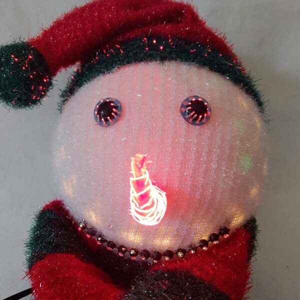 Fiber Optic Snowman Etsy