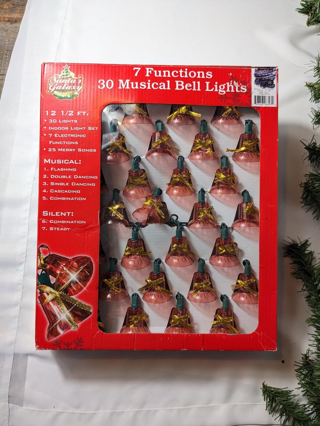 Vintage Christmas Bell Lights 