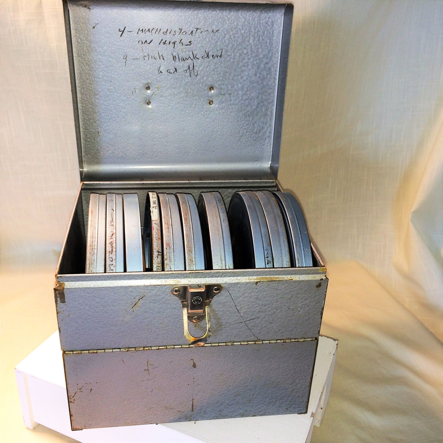 Vintage 8MM Film Reel Box Metal Art Supply Storage Case Etsy