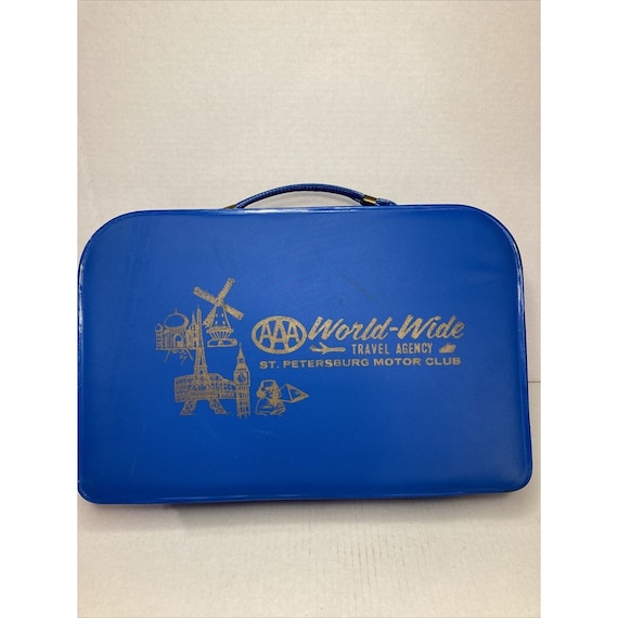 Vintage Advertising Airline Suitcase AAA Travel A… - image 1