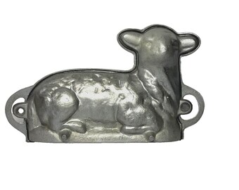 Lamb Cake 3D Mold Cast Aluminum 2 Piece Baking Pan Sheep Farm Animal