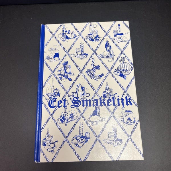 Niederländisches Kochbuch Eet Smakeljerg Weiß Blau