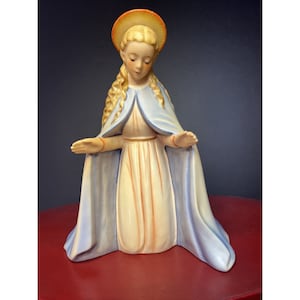Vtg Goebel Hummel Nativity Virgin Mary Figurine with Halo West Germany 6 1/2&quot;