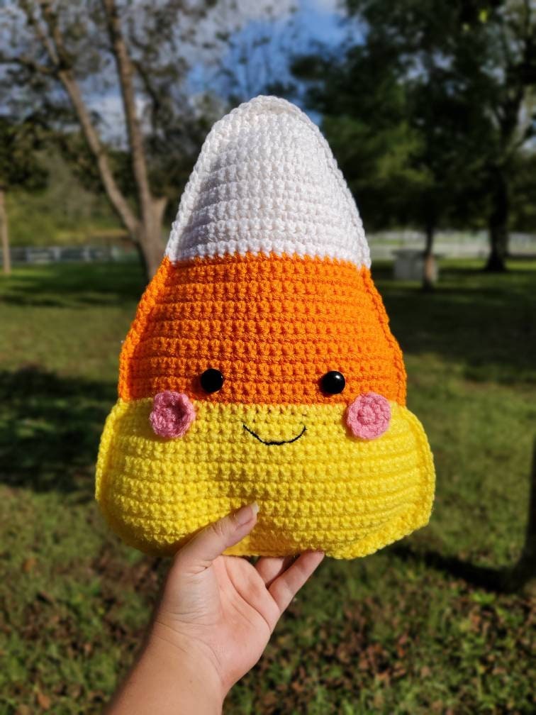 candy corn plush pillow