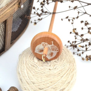 Forest Harvest Wooden Drop Spindle, Top Whorl Drop Spindle, Wood Drop Spindle, Beginner Drop Spindle Kit