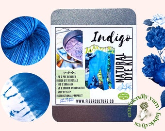 Natural Dye Kit, Indigo Dye Kit, Bestselling Natural Dye Kit, Dye Fiber or Fabric Naturally with Indigo, Indigo Dye, Shibori Kit