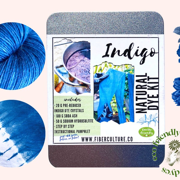 Natural Dye Kit, Indigo Dye Kit, Bestselling Natural Dye Kit, Dye Fiber or Fabric Naturally with Indigo, Indigo Dye, Shibori Kit