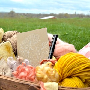 Natural Dye Study Journal, Eco Friendly Handcrafted Dye Journal, Fiber Art Journal, Knitting Journal, Eco Dye, Natural Dye image 5