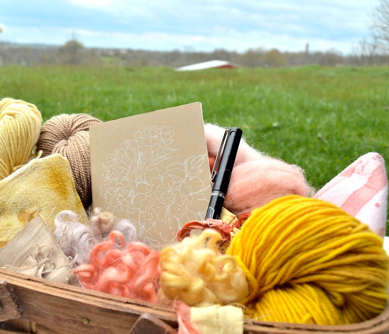 Natural Dye Study Journal, Eco Friendly Handcrafted Dye Journal, Fiber Art Journal, Knitting Journal, Eco Dye, Natural Dye image 5