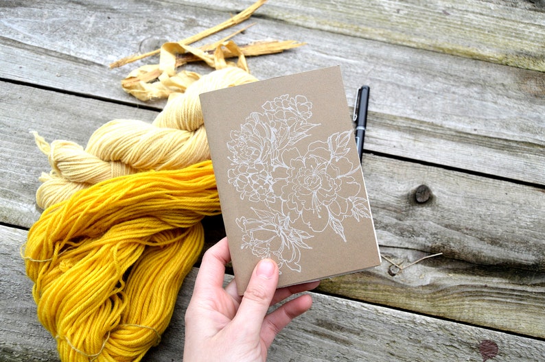 Natural Dye Study Journal, Eco Friendly Handcrafted Dye Journal, Fiber Art Journal, Knitting Journal, Eco Dye, Natural Dye image 2