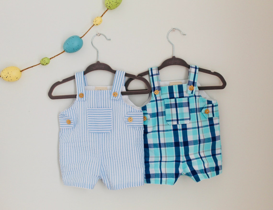 Easter Shortall Boy Easter Outfit Boy Shortall Baby Boy Etsy