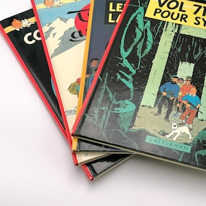 Hergé -  Les Aventures de Tintin. Choose a title from 4 charming C1980s Tintin hardbacks. Casterman, Belgium. In French. (iii)