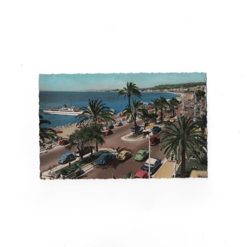 2 postcards of Cote d/'Azur Worn Nice and Monte Carlo postcards Unposted. likely 1960s vintage by L Gilletta