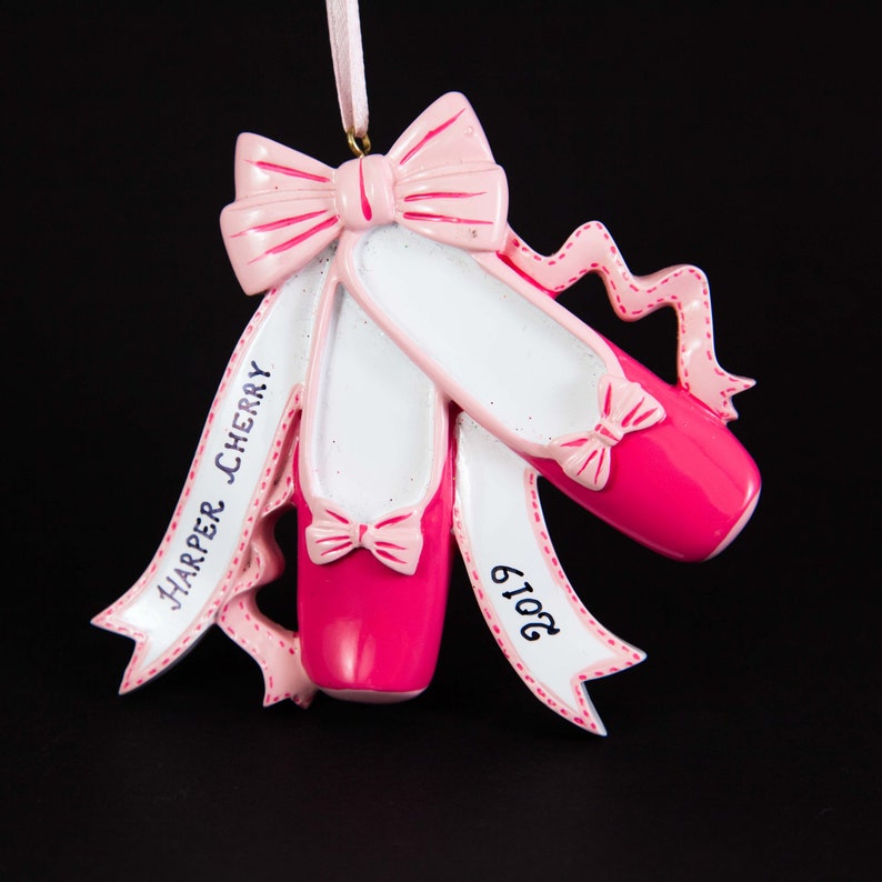 Girls Personalized Christmas Ornament Ballet Shoes Handmade - Etsy