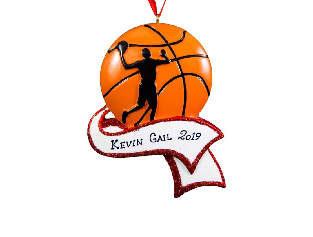 Basketball Ornament Personalized Gift Handmade Christmas Tree