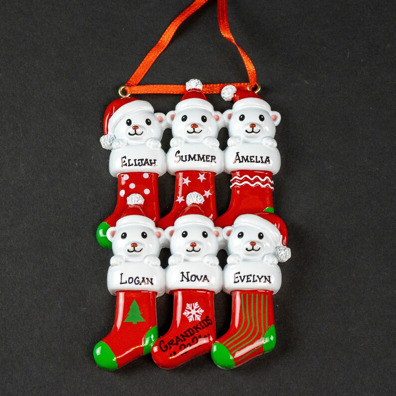 Custom Family Ornament Christmas Stockings Personalized Gifts Holiday