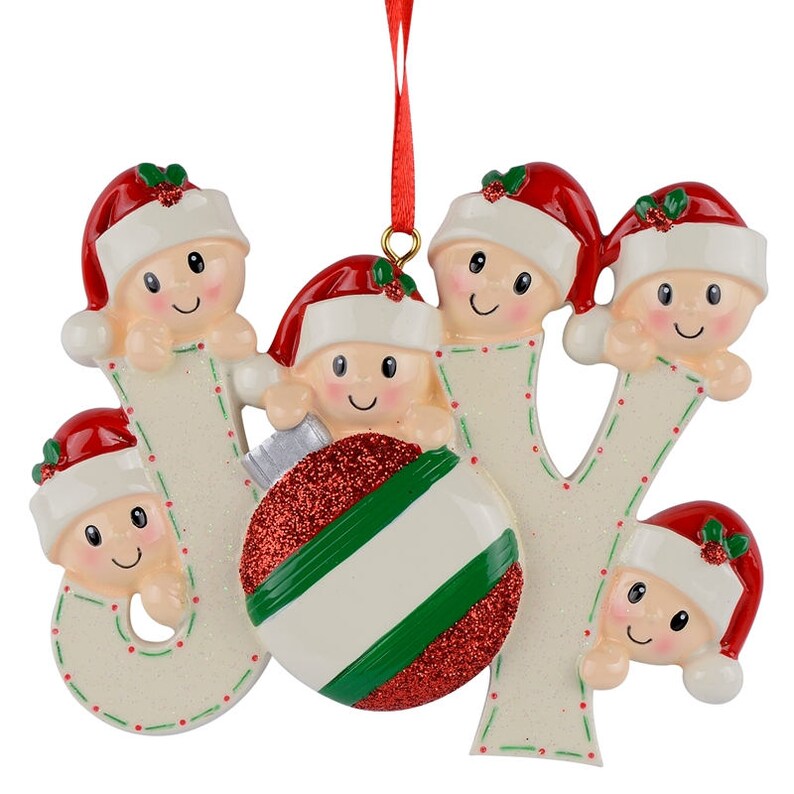 Elves Family of 6 Personalized Christmas Ornament Joy Handmade Etsy