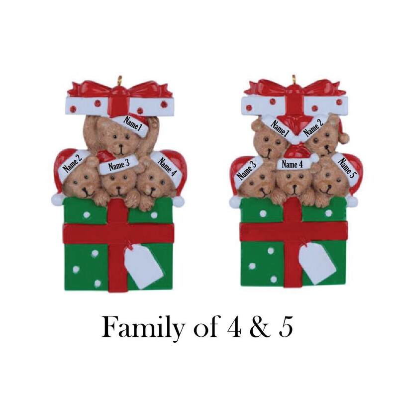 Bear Family Personalized Christmas Ornament 2020 Christmas Etsy
