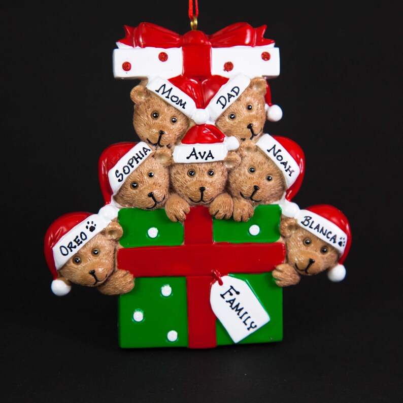 Bear Family Personalized Christmas Ornament 2020 Christmas Etsy