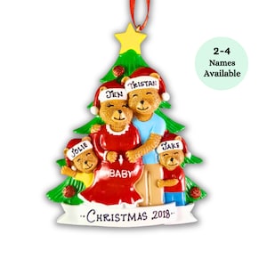 Erwartete Familie Ornament Weihnachtsbaum Dekoration Schwangere Mutter Personalisierte Weihnachtsverzierung Schwangerschaftansage Benutzerdefiniertes Feiertagsgeschenk