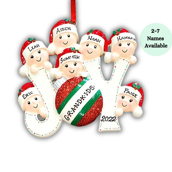 Personalized Christmas Ornaments For Cousins, Grandkids, Sisters, Friends, Kids In Family | Joy Elves Christmas Tree Decoration Holiday Gift