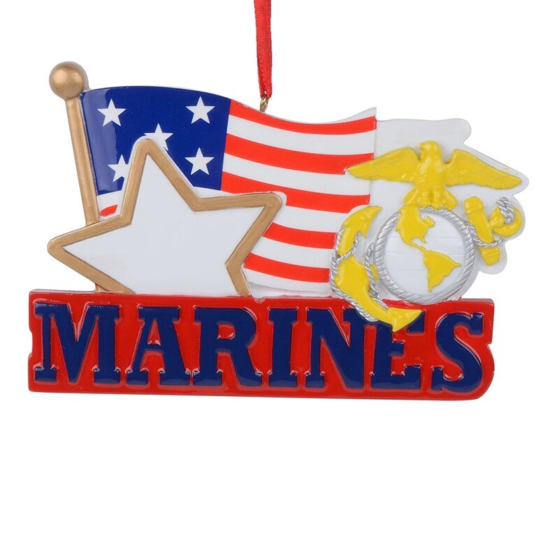 US Marines Personalized Christmas Ornament Handmade Customized Holiday Gift With Custom Handwritten Name