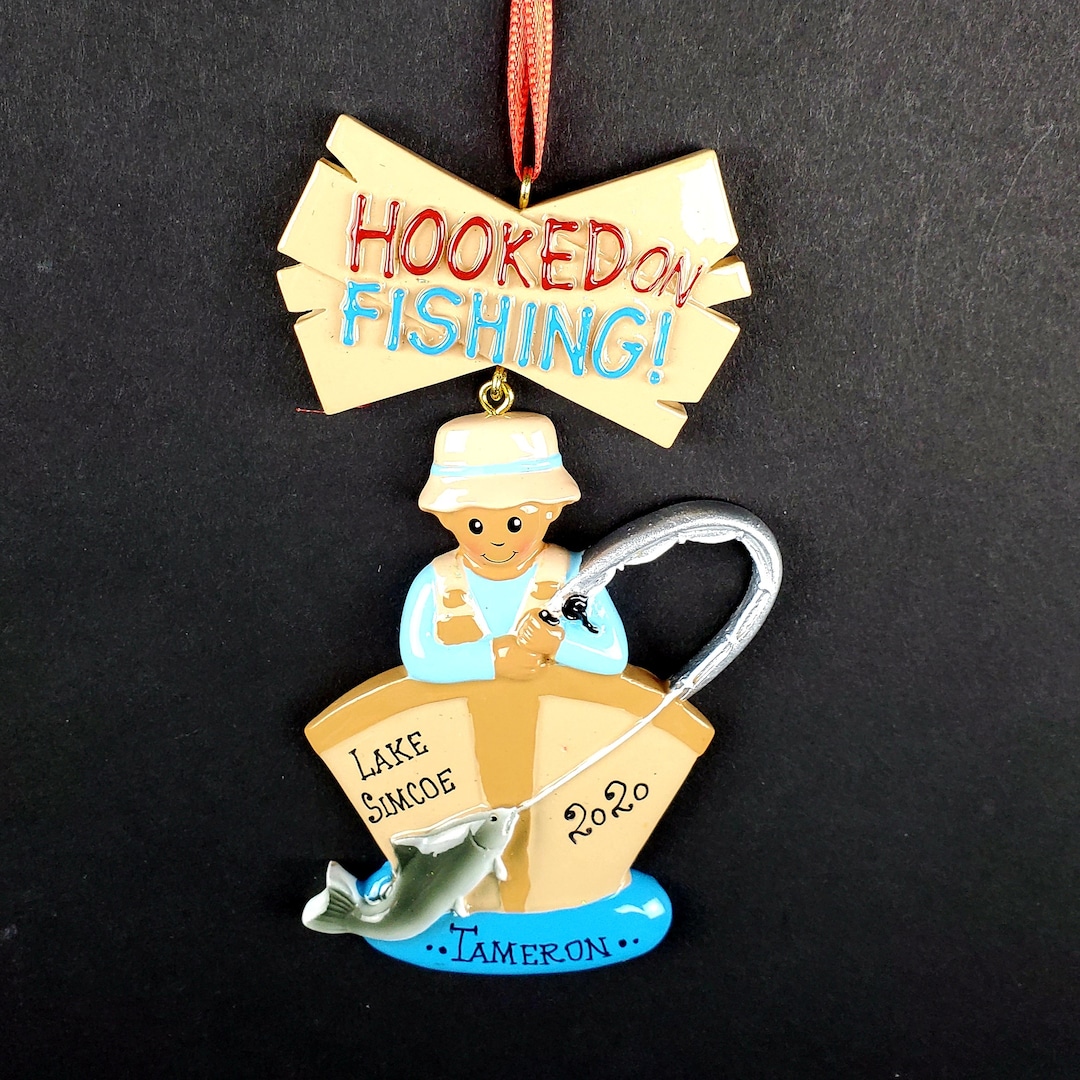 Fishing Boat Ornament Personalized Christmas Tree Decor Lake Etsy Canada
