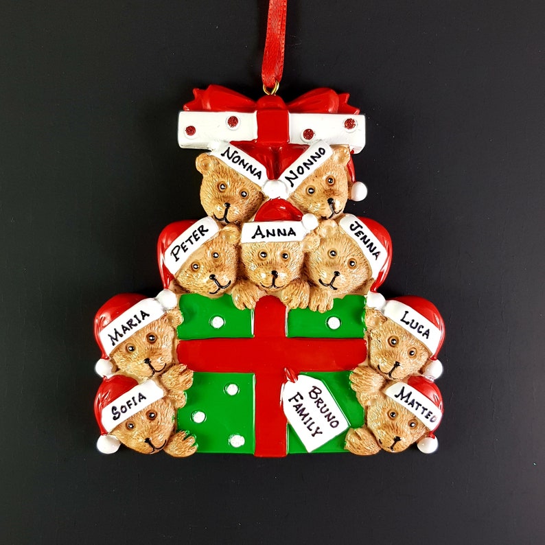 Bear Family Personalized Christmas Ornament 2020 Christmas Etsy