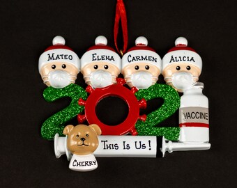 2021 Quarantine Survival Family of 7 Ornament Personalized Vaccinated Gifts Custom Christmas Ornaments for Xmas Tree Decoration 2021 Quarantine Survival Family of 7 Ornament Personalized Vaccinated Gifts Custom Christmas Ornaments for Xmas Tree Decoration