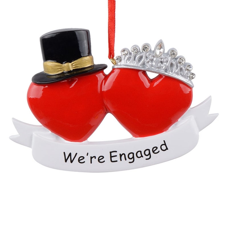 Engagement Ornament Personalized Ornament for Engaged Etsy
