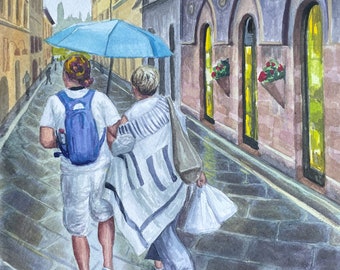 Arte murale italiana - Le strade di Assisi - Printful