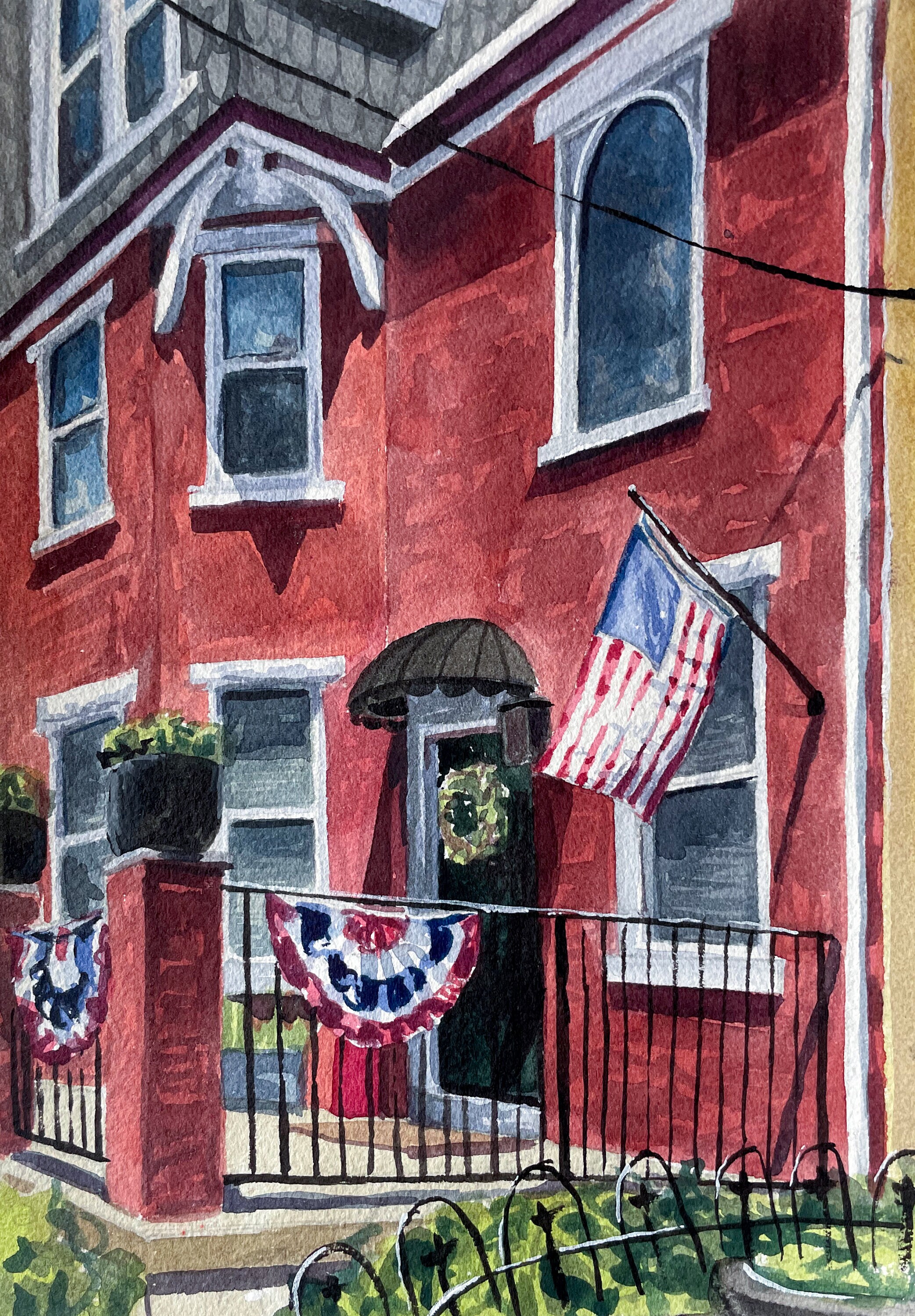 Wall Art Print - Patriotic Home in Delaware