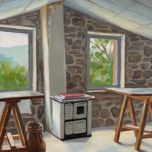 Small Original Oil Painting on Canvas Paper - 12