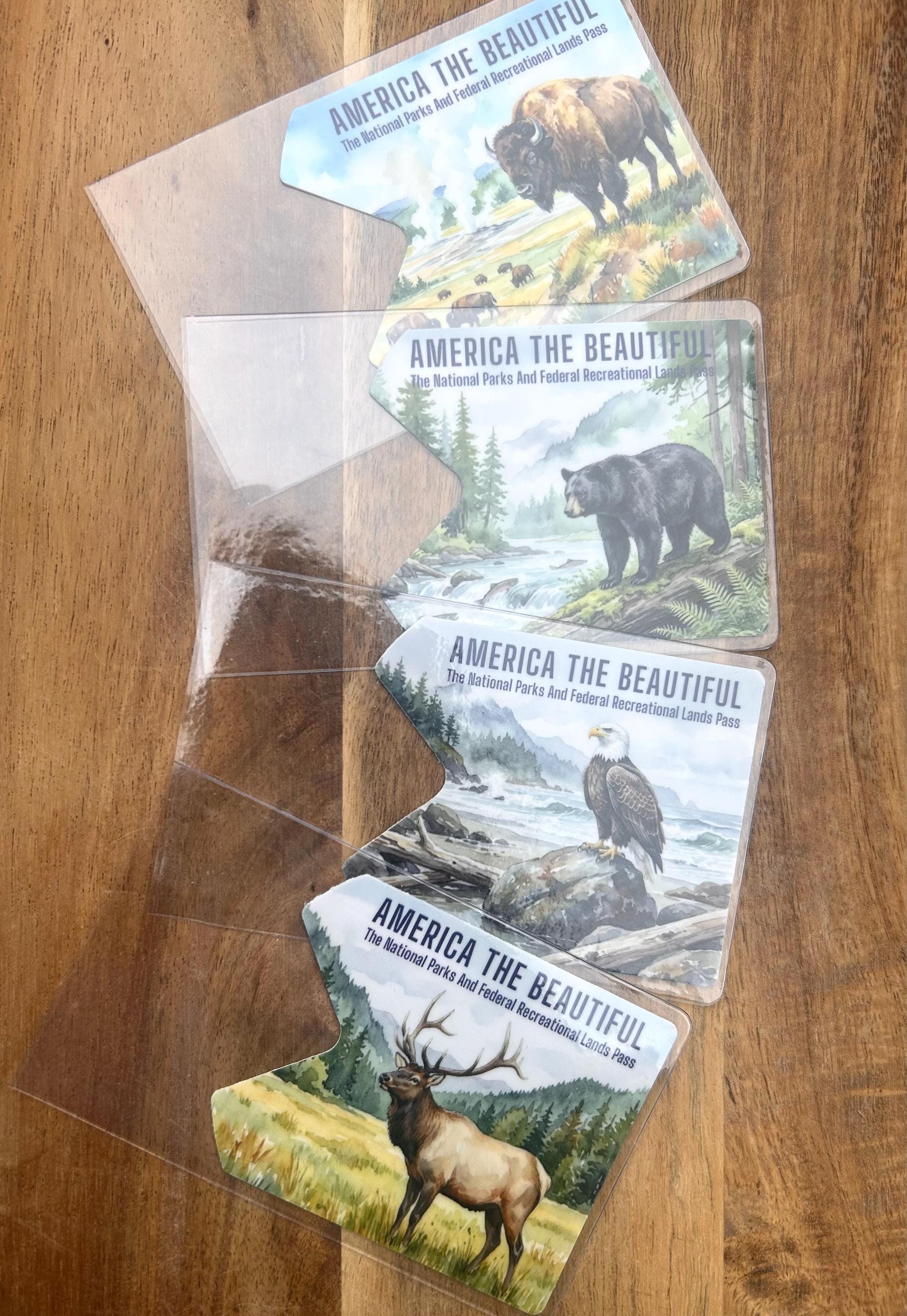 National Park Pass Sleeve- America the Beautiful Sticker, Wildlife