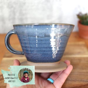 Handcrafted Ceramic Coffee Dripper – Artisan Pour Over Coffee Brewer, Unique Pottery