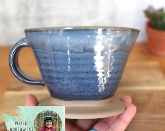 Handcrafted Ceramic Coffee Dripper – Artisan Pour Over Coffee Brewer, Unique Pottery