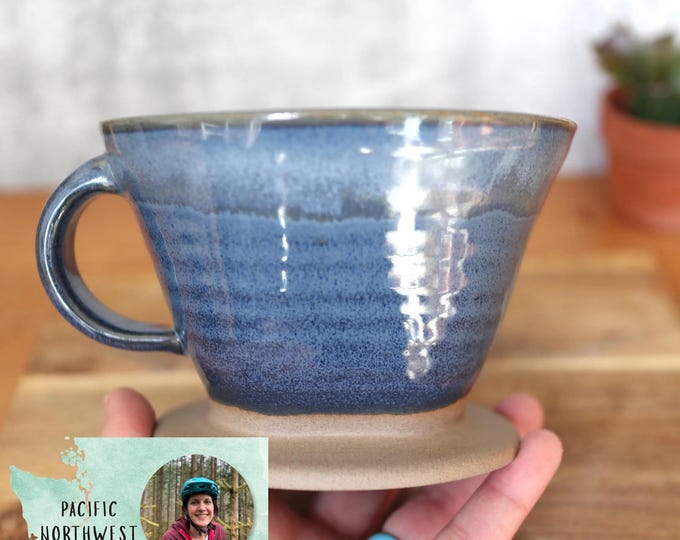 Handcrafted Ceramic Coffee Dripper – Artisan Pour Over Coffee Brewer, Unique Pottery