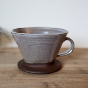 Wheel Thrown Coffee Dripper in Linen Glaze. Ceramic coffee cone, Coffee brewer.