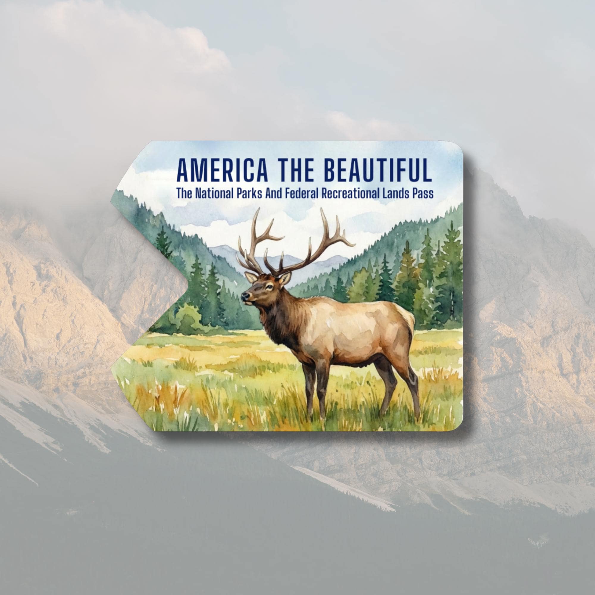 National Park Pass Sleeve- America the Beautiful Sticker, Wildlife
