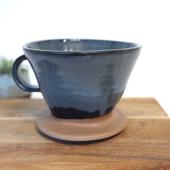 Coffee Pour Over Cone in Dusk Green Glaze. Coffee Cone Coffee Dripper Ceramic Pour Over Drip Coffee Maker. Etsy