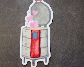 Pottery Kiln Sticker: Watercolor Design, Potter Gift
