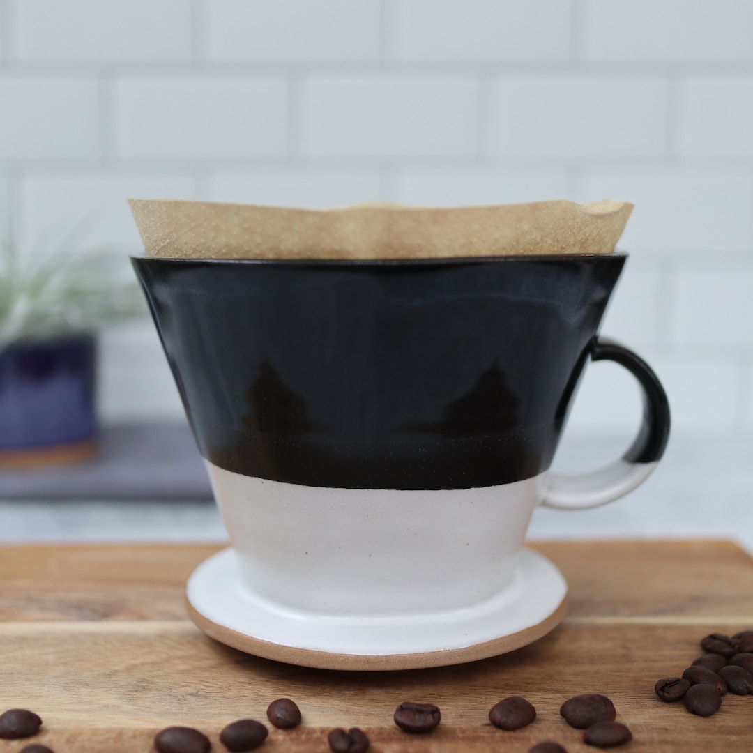 Pour Over Coffee Cone in Midnight Horizon Glaze. Coffee Pour Etsy