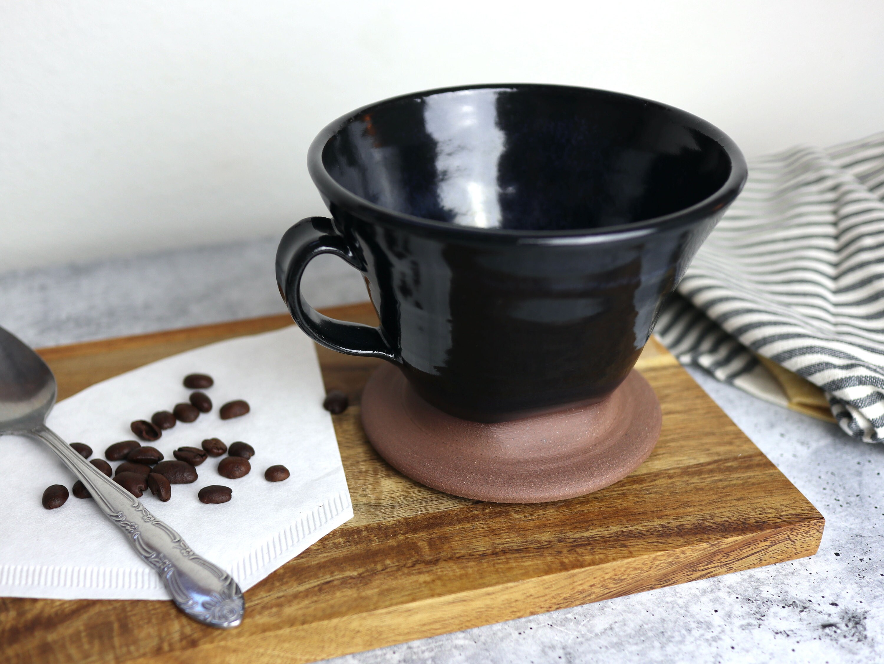 Pour over coffee dripper in midnight glaze. Coffee pour over Etsy