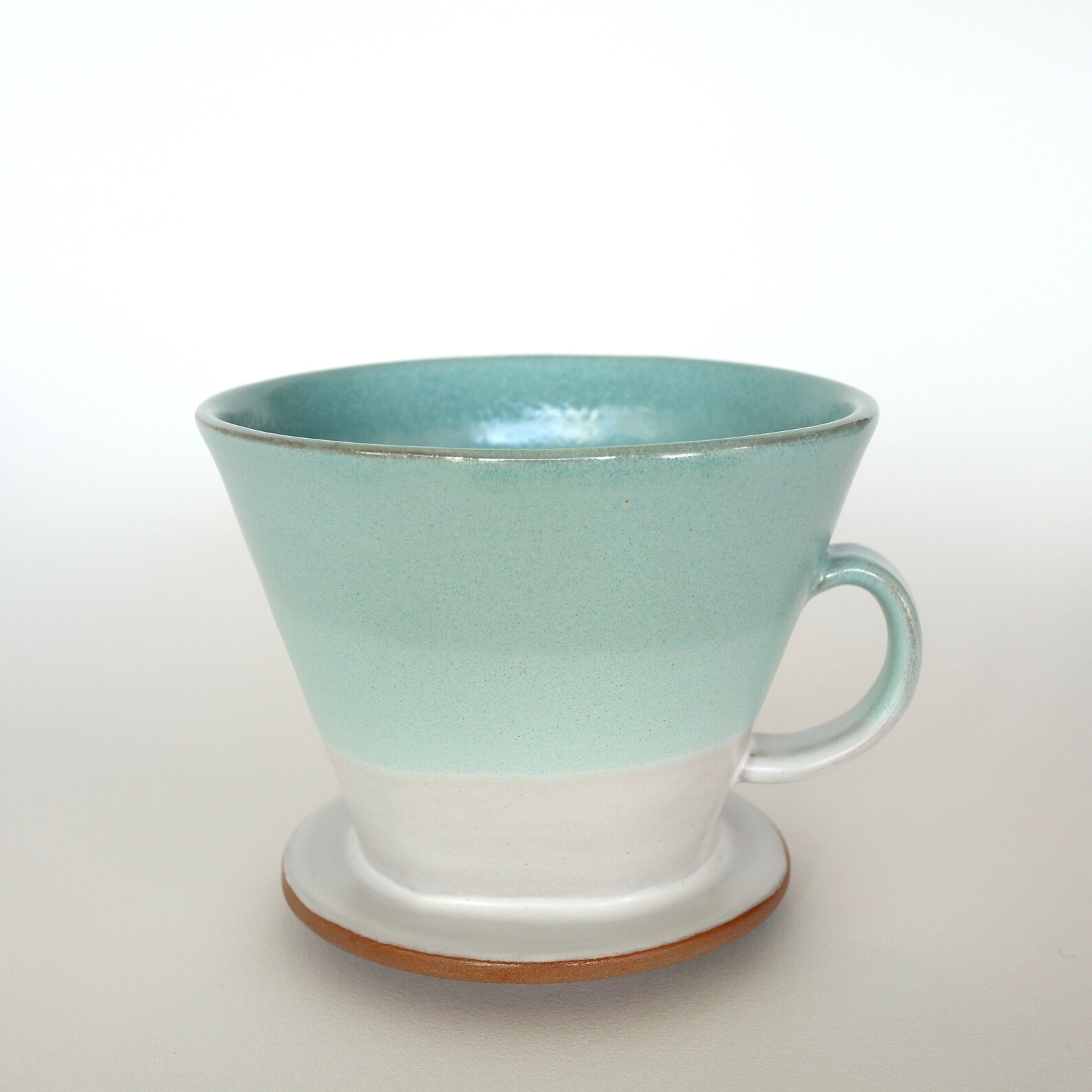 Pour Over Coffee Cone in Horizon Mint Glaze. Coffee Pour Over Etsy