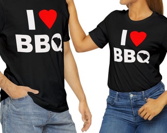 I Love (Heart) SC BBQ T-Shirt, South Carolina Barbecue Tee, Palmetto State Gift