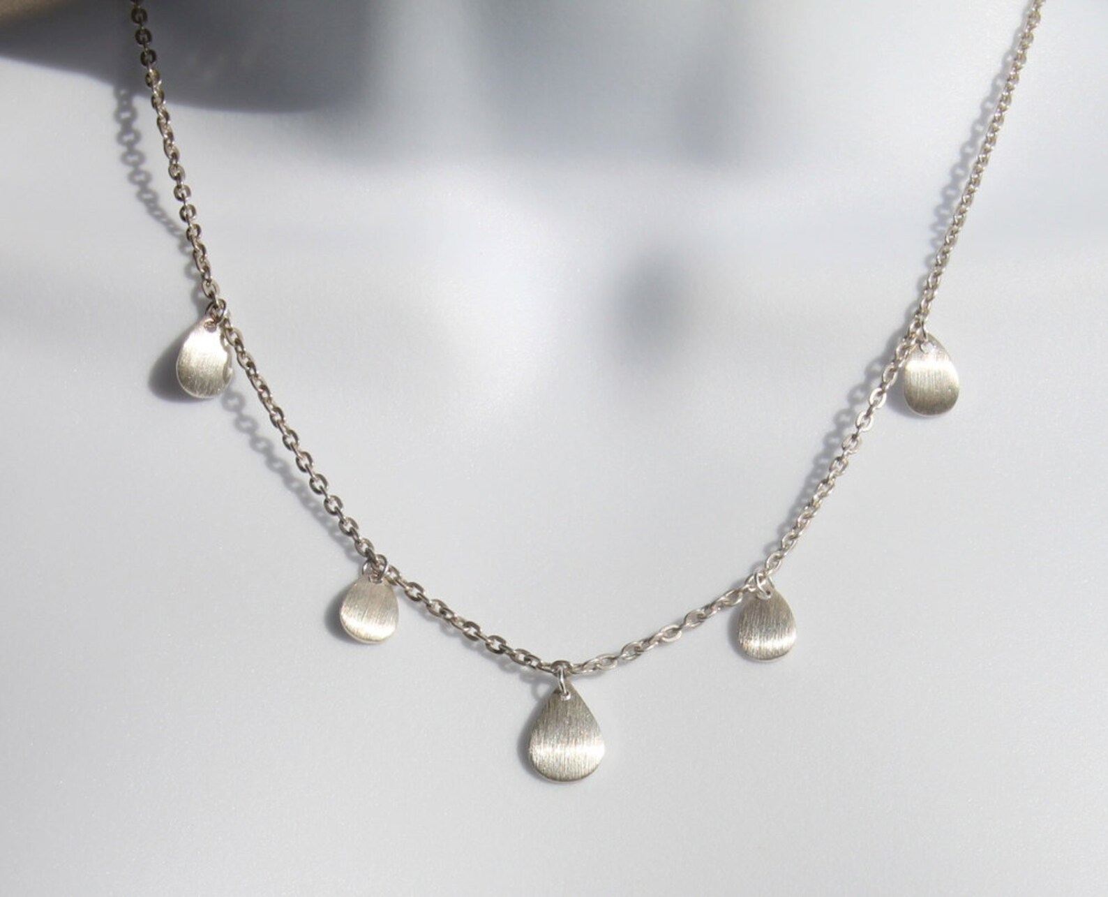 •LEAF CRESCENT• silver necklace (20